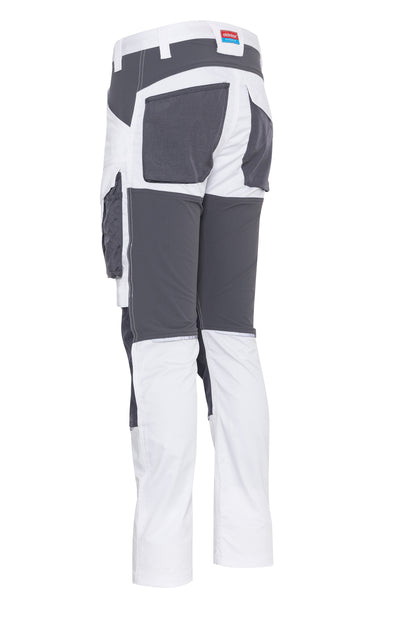 Ekimtex Premium Stretch Arbeitshose Weiss/Grau