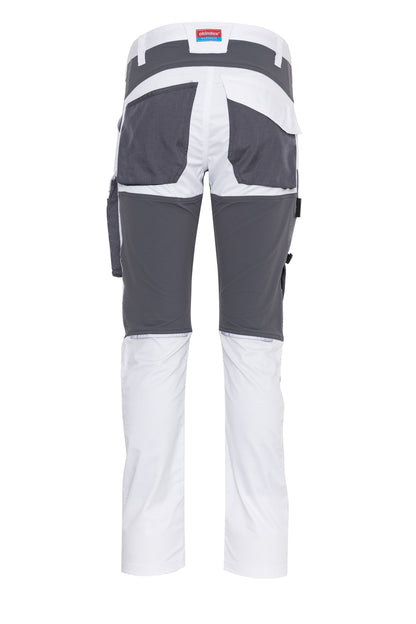Ekimtex Premium Stretch Arbeitshose Weiss/Grau