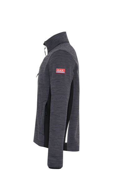 Ekimtex Fleece Jacke Grau Melange/Schwarz