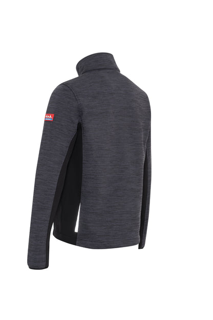 Ekimtex Fleece Jacke Grau Melange/Schwarz