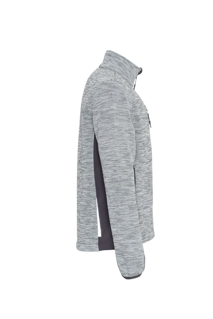 Ekimtex Fleece Jacke Weiss Melange/Grau