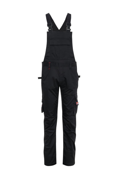 Ekimtex Stretch Latzhose mit Coolmax und Lycra, Schwarz
