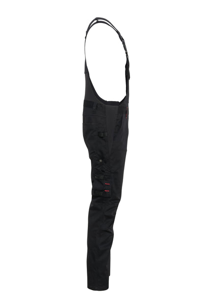 Ekimtex Stretch Latzhose mit Coolmax und Lycra, Schwarz