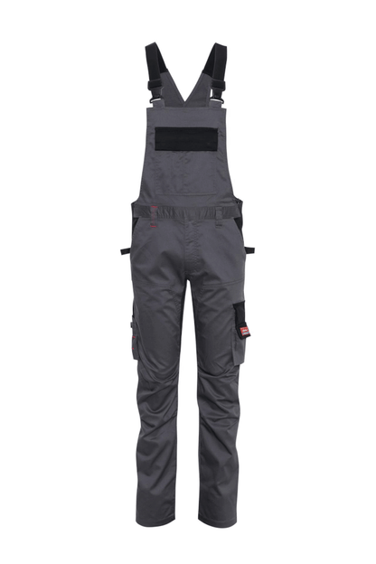 Ekimtex Stretch Latzhose mit Coolmax und Lycra, Grau/Schwarz