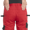 Ekimtex Stretch Latzhose mit Coolmax und Lycra, Rot/Schwarz