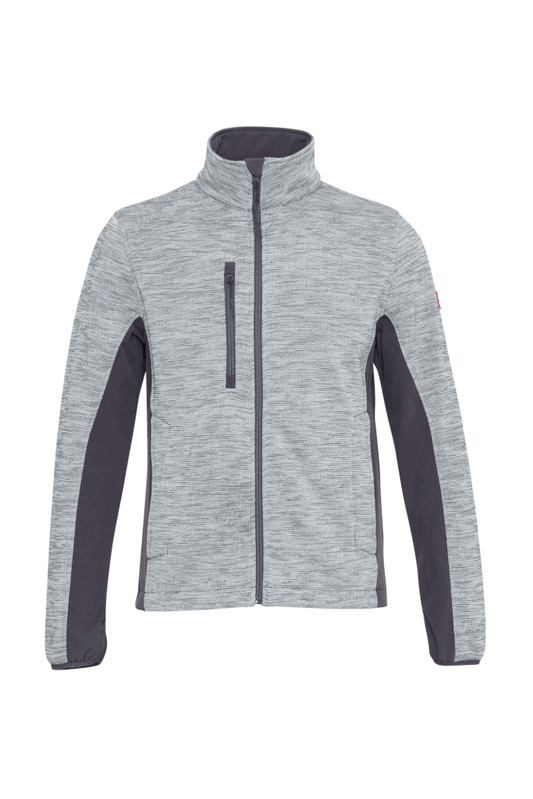 Ekimtex Fleece Jacke Weiss Melange/Grau