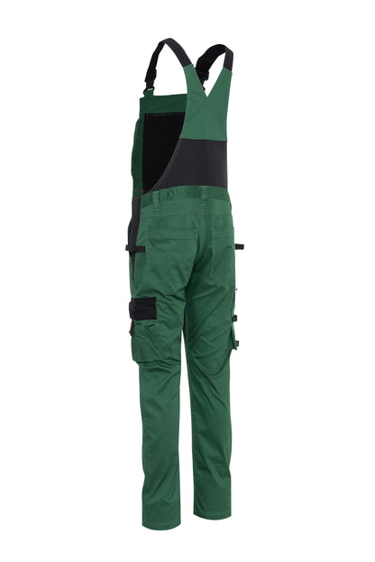 Ekimtex Stretch Latzhose mit Coolmax und Lycra, Grün/Schwarz