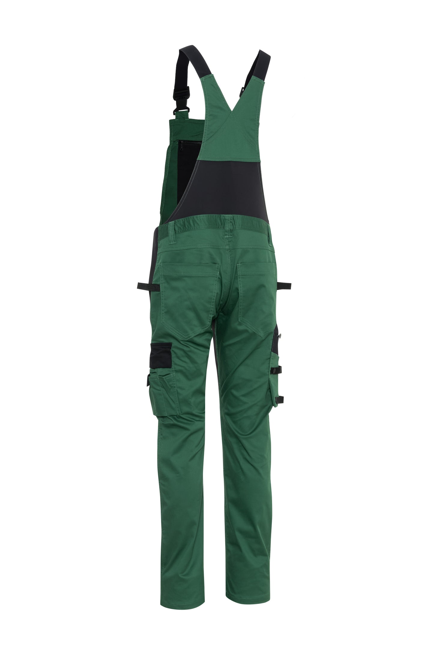 Ekimtex Stretch Latzhose mit Coolmax und Lycra, Grün/Schwarz