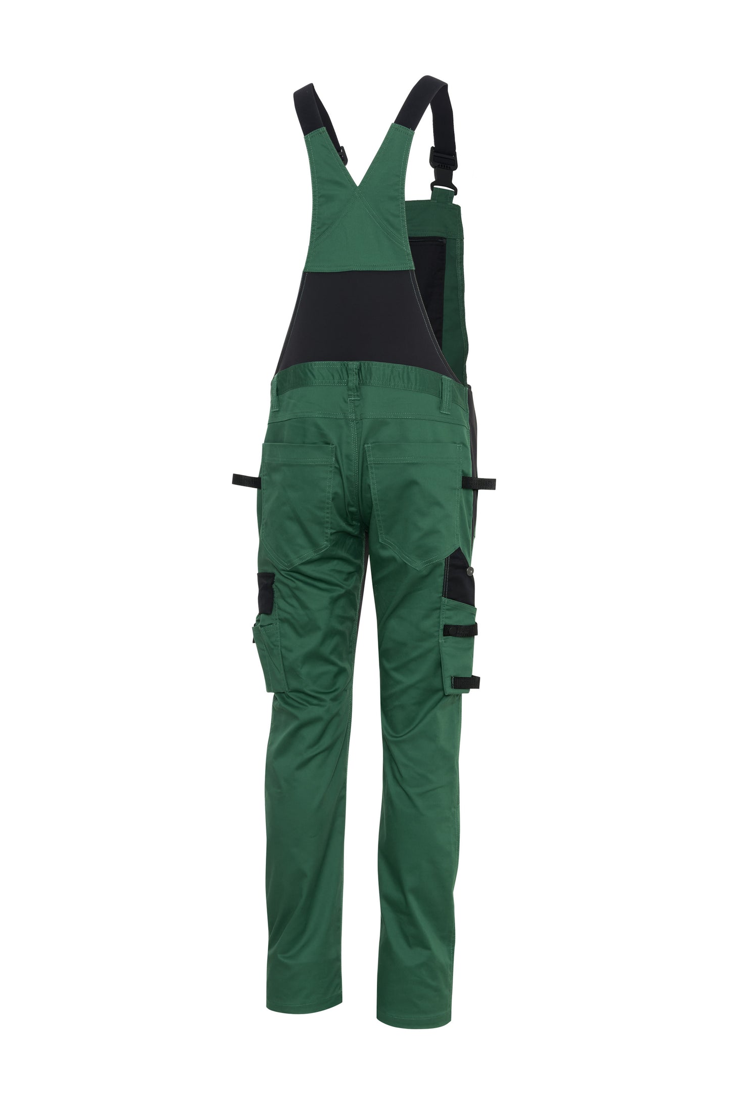 Ekimtex Stretch Latzhose mit Coolmax und Lycra, Grün/Schwarz
