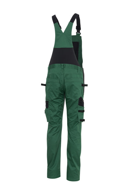 Ekimtex Stretch Latzhose mit Coolmax und Lycra, Grün/Schwarz