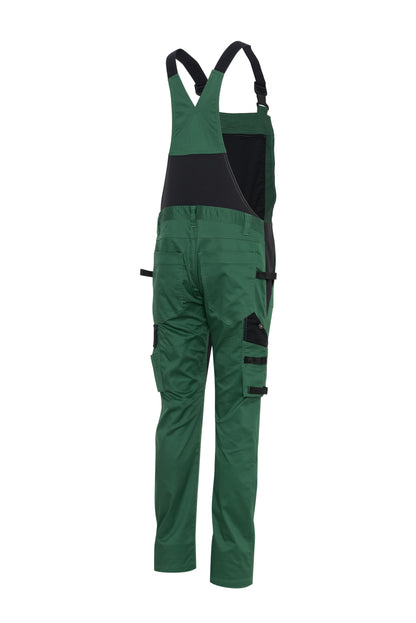 Ekimtex Stretch Latzhose mit Coolmax und Lycra, Grün/Schwarz