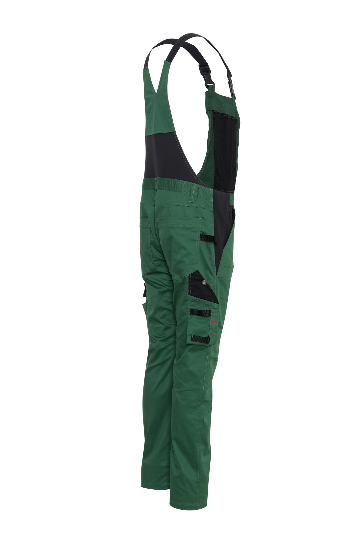 Ekimtex Stretch Latzhose mit Coolmax und Lycra, Grün/Schwarz