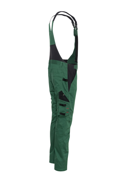 Ekimtex Stretch Latzhose mit Coolmax und Lycra, Grün/Schwarz
