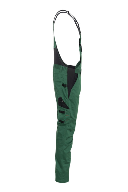 Ekimtex Stretch Latzhose mit Coolmax und Lycra, Grün/Schwarz