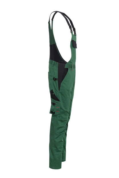 Ekimtex Stretch Latzhose mit Coolmax und Lycra, Grün/Schwarz