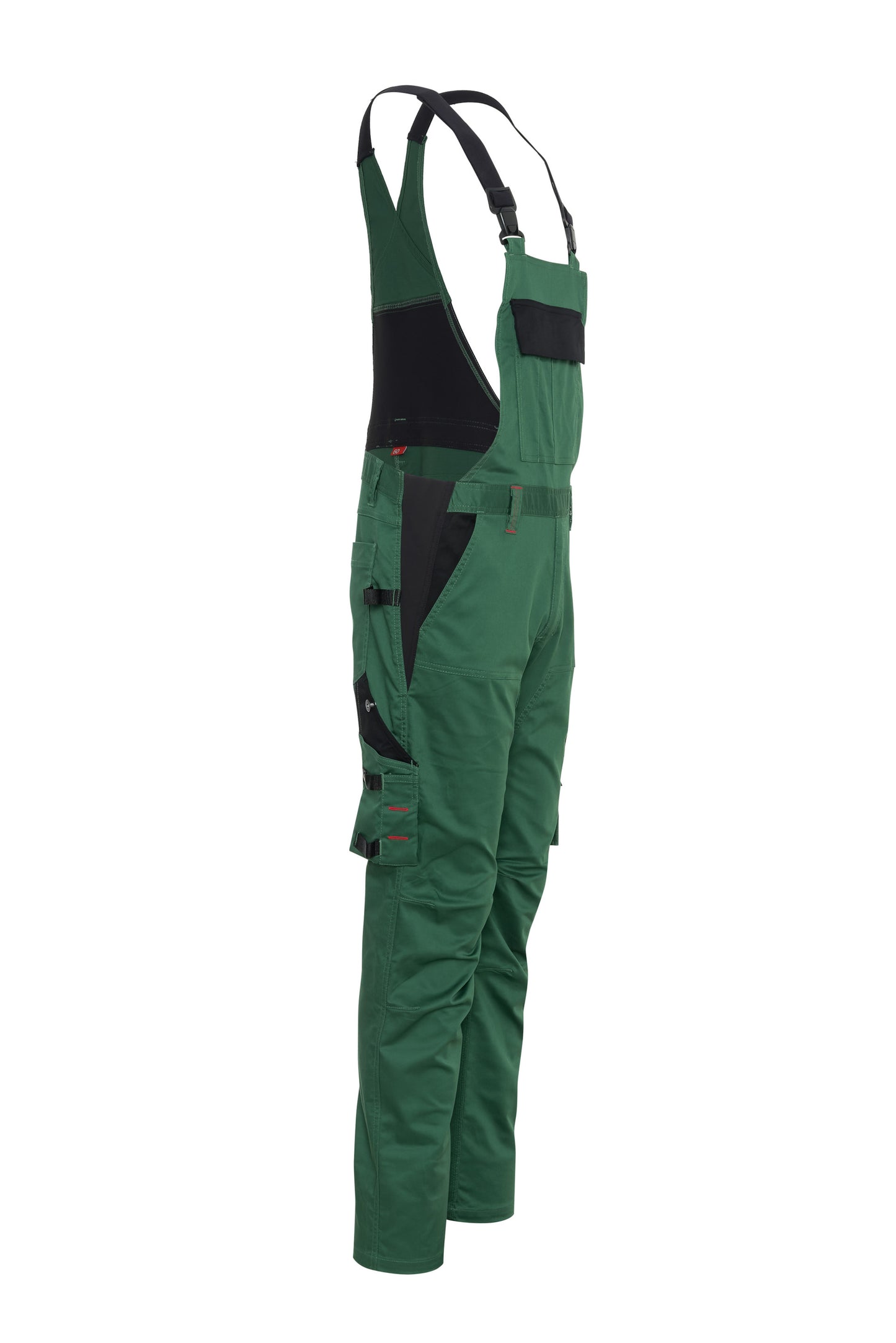 Ekimtex Stretch Latzhose mit Coolmax und Lycra, Grün/Schwarz