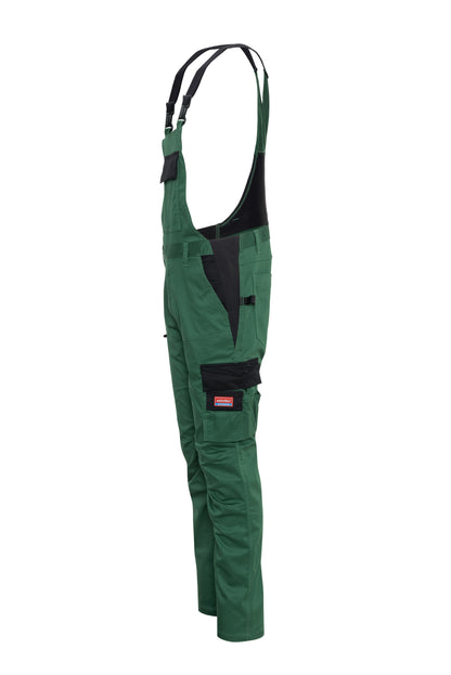Ekimtex Stretch Latzhose mit Coolmax und Lycra, Grün/Schwarz