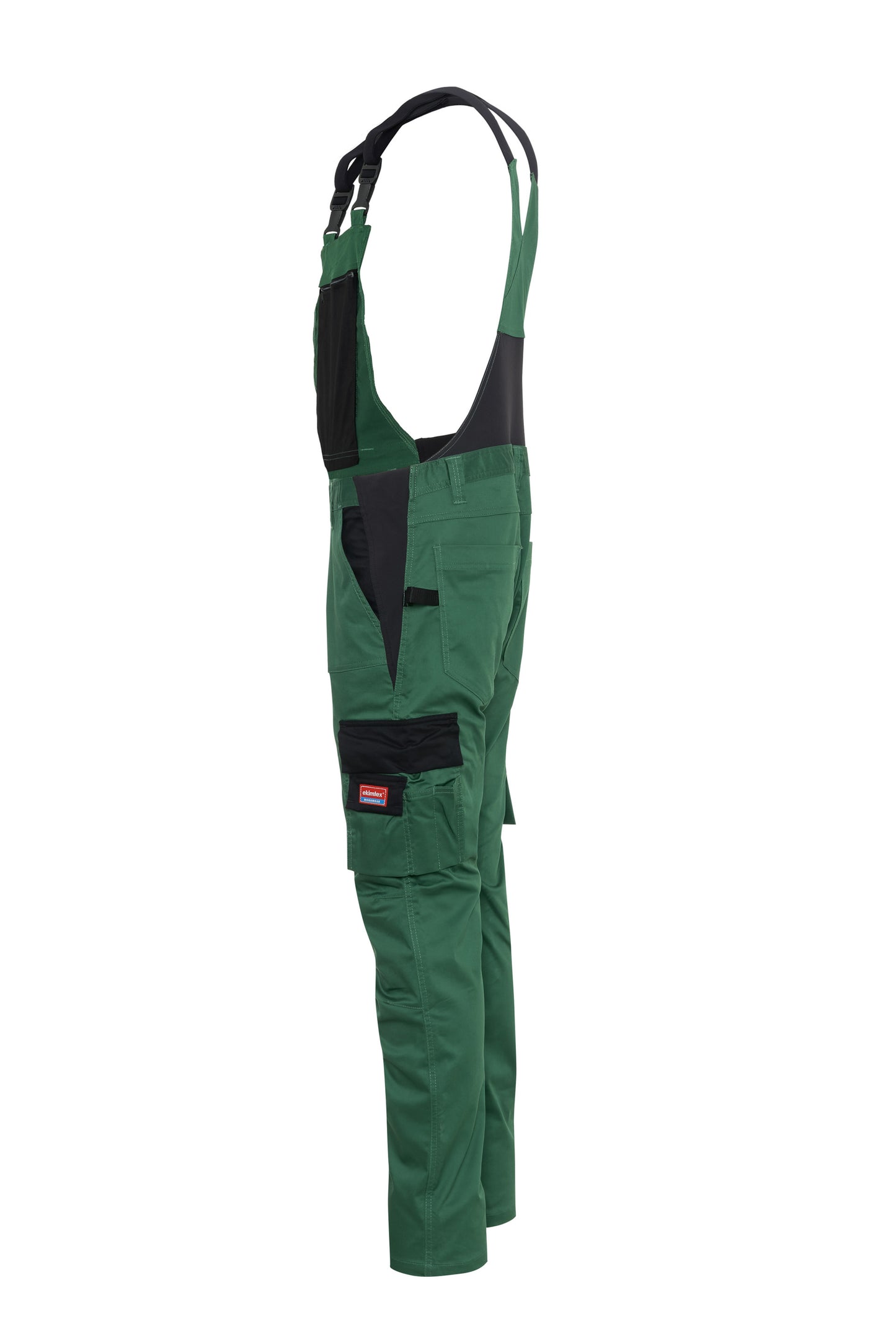 Ekimtex Stretch Latzhose mit Coolmax und Lycra, Grün/Schwarz