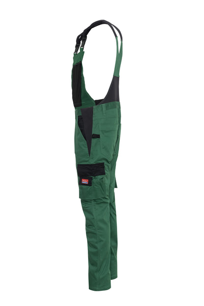 Ekimtex Stretch Latzhose mit Coolmax und Lycra, Grün/Schwarz