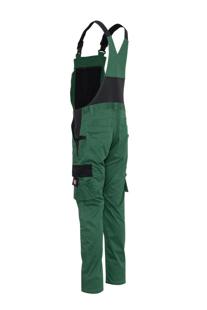Ekimtex Stretch Latzhose mit Coolmax und Lycra, Grün/Schwarz