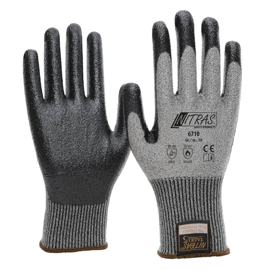 Nitras 6710 Taeki Schnittschutzhandschuhe, Nitril-Beschichtung, 10 Paar Packung